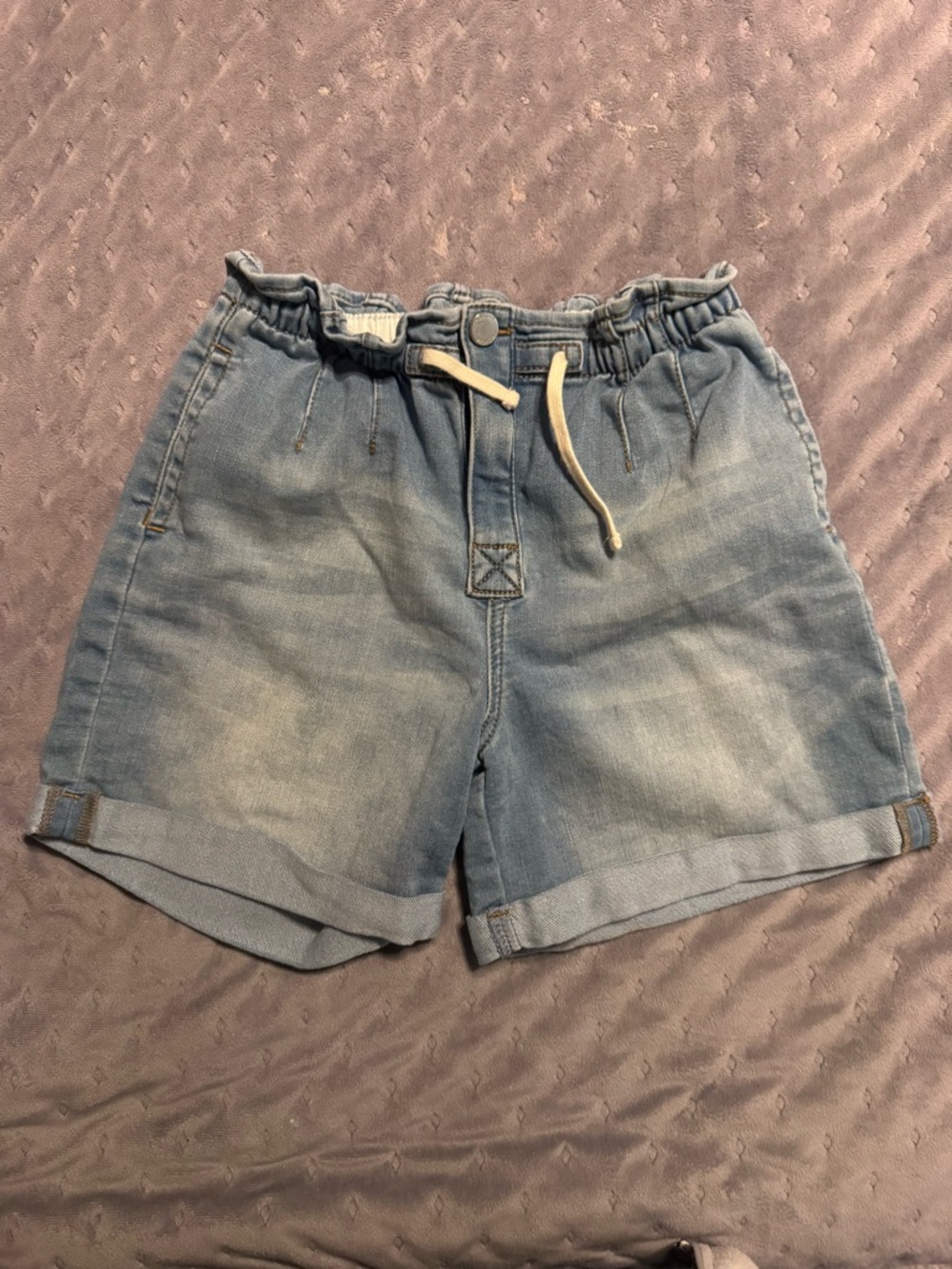 Jordache Light Wash Denim Drawstring Kids Shorts